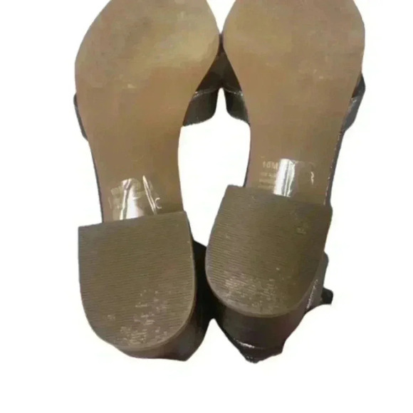 Tallia Block Heel Maurice Size 10 Metallic Pointed Toe Back Zipper Block Heel - Picture 5 of 5